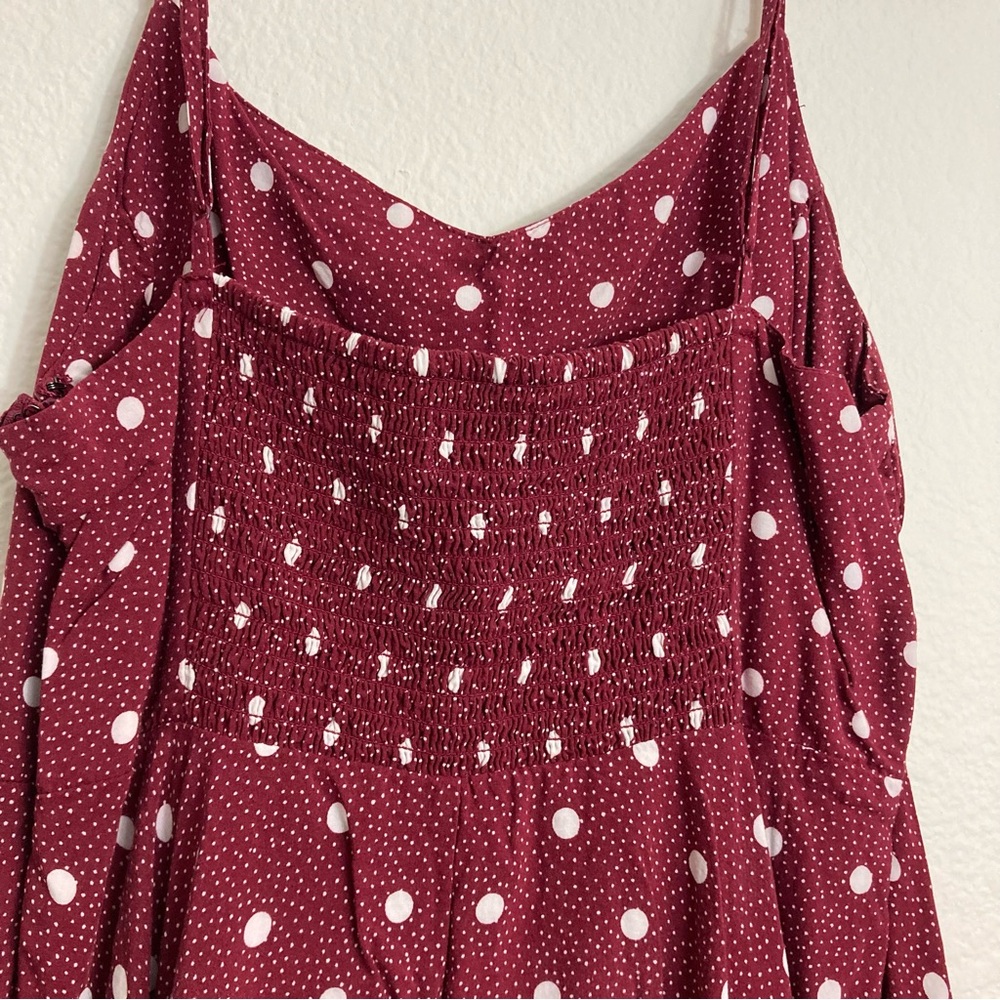 Old Navy Polkadot Summer Dress - Maroon/White - Large - Picture 6 of 8